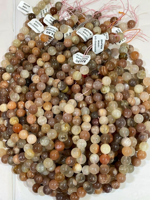 Perlina Di Pietra Del Sole Naturale AAA. Perlina Rotonda Da 6 Mm - Foto 9