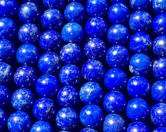 AAA Natural Lapis Lazuli Gemstone Bead - 4mm 6mm 8mm 10mm Round Bead - Royal Blue Lapis Lazuli Gemstone Bead - High Quality
