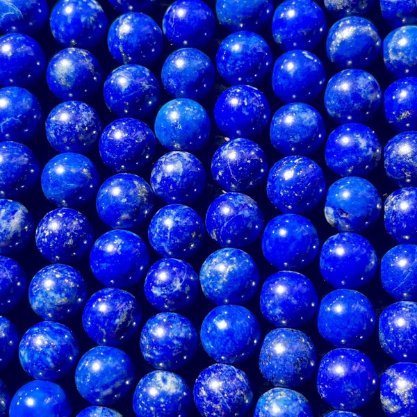 AAA Natural Lapis Lazuli Gemstone Bead - 4mm 6mm 8mm 10mm Round Bead - Royal Blue Lapis Lazuli Gemstone Bead - High Quality