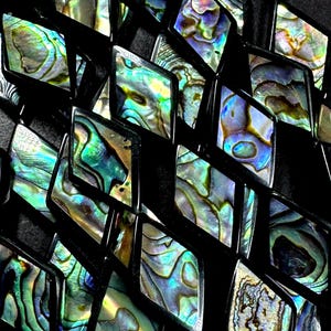 Natural abalone shell beads . Diamond shape 14x22mm gorgeous natural color . excellent quality . abalone beads
