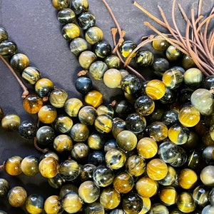 SUNYIK Assorted Stones Large Hole (6mm) Rondelle European Beads fits  Bracelet, Tiger's Eye Stone/Rose Quartz/Indian Agate/Amethy