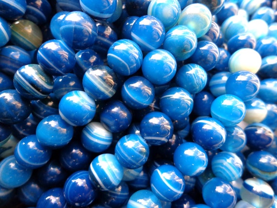 Natural Fine Pendants 12 - 18 In Necklace Natural Blue Turquoise Round Gemstone Bead Necklace - 18 Inch, 8-14mm Sizes, AAA Quality, Nickel-Free Natural Blue Turquoise Gemstone Beads 18 Inch