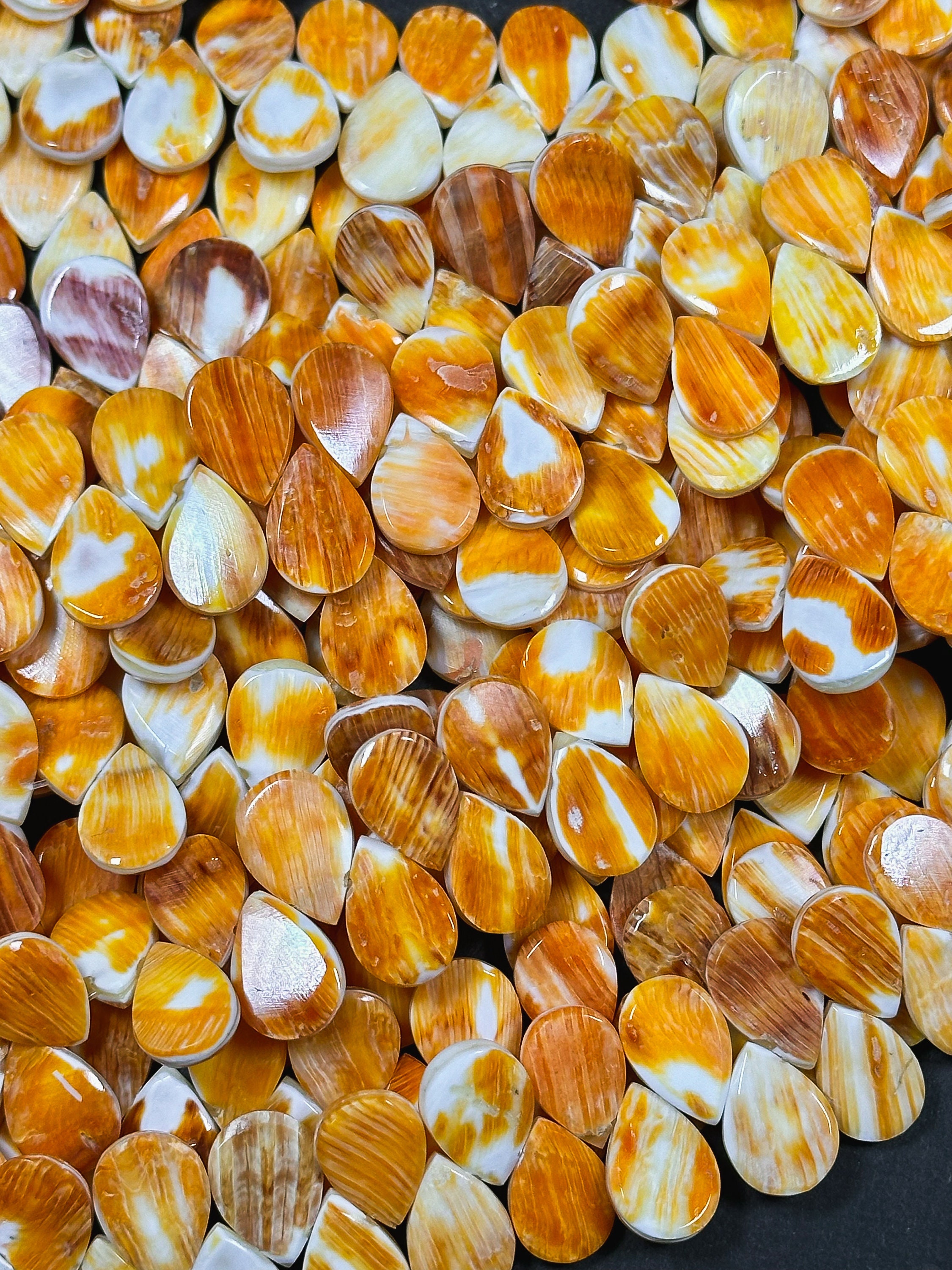 AAA Natural Spiny Oyster Shell Bead 15x10mm Teardrop Shape, Gorgeous ...