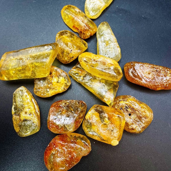 Beautiful 100% Natural amber loose bead . Freedom nugget shape. Gorgeous natural golden yellow color amber gemstone bead! High quality bead