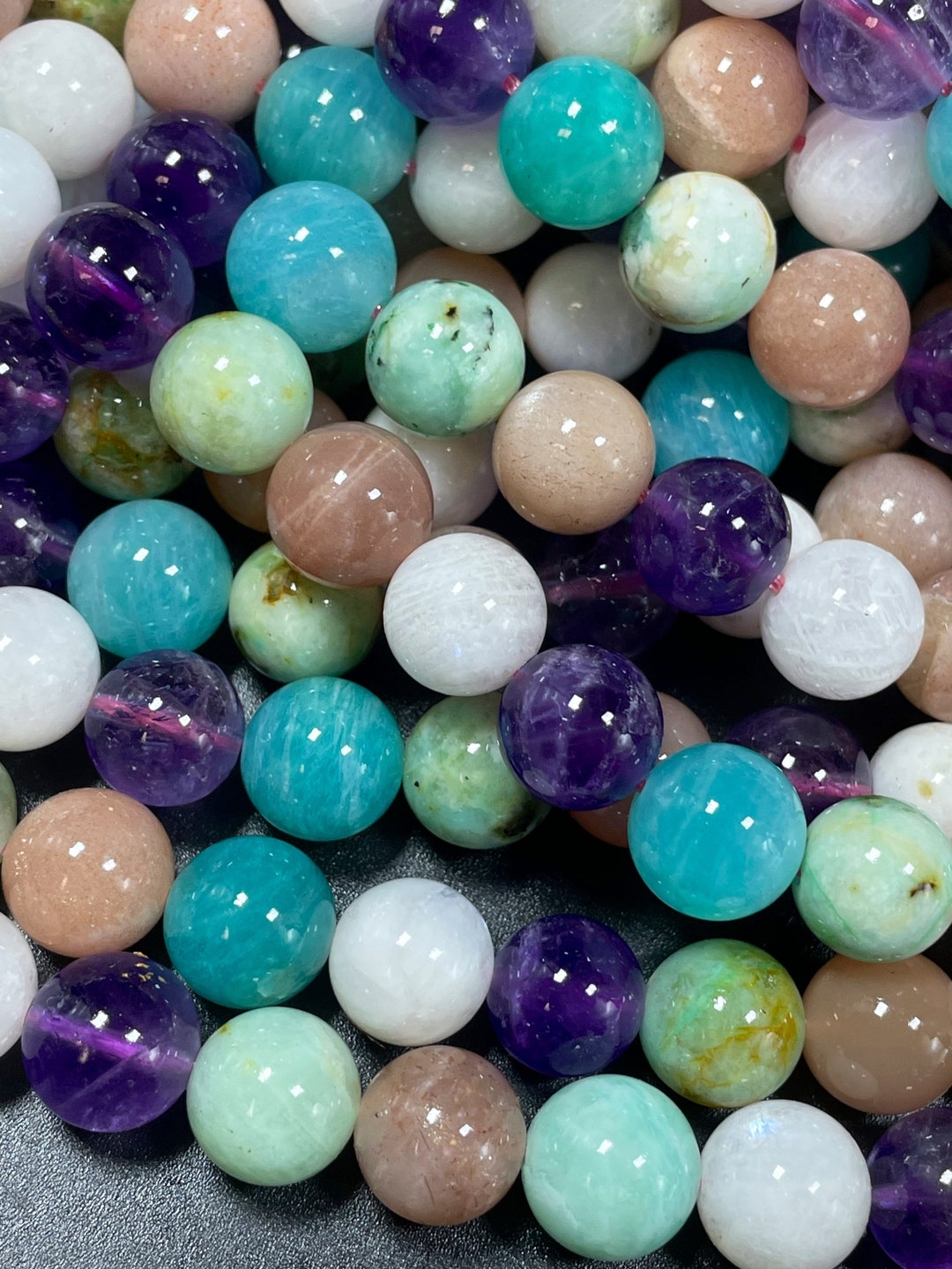 AAA Multi Color Gemstone Bead. 6mm 8mm 10mm 12mm Round Bead.