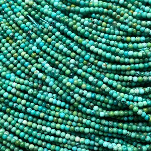 AA natural turquoise stone bead. 4mm round bead . Gorgeous natural blue turquoise gemstone bead. Real nice quality zdjęcie 7