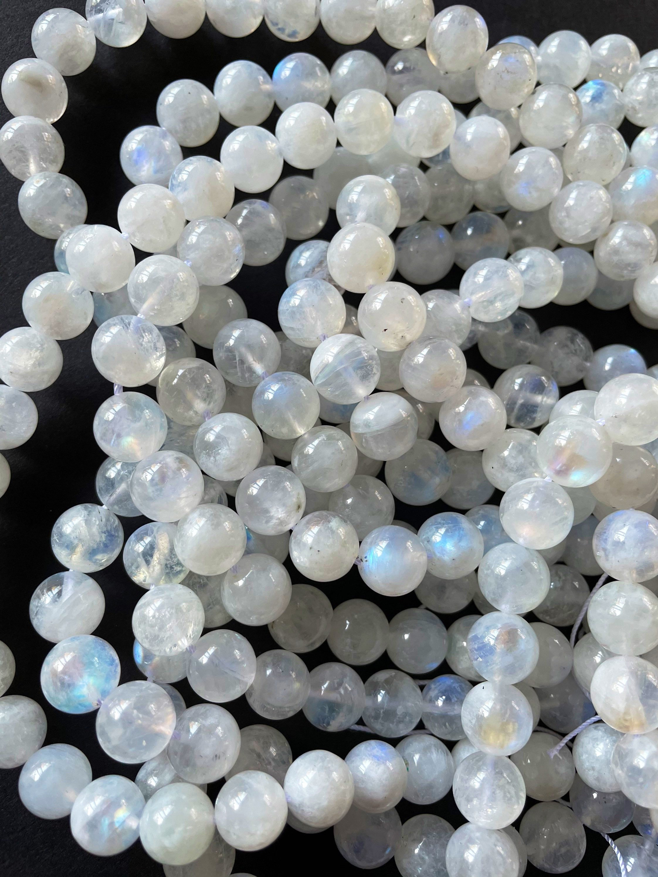 Natural Moonstone Beads 3mm 4mm 5mm 6mm 7mm 8mm Rainbow Moonstone Gemstone  Loose Beads 13full Strands AAA Quality Smooth Custmize Hole Size 