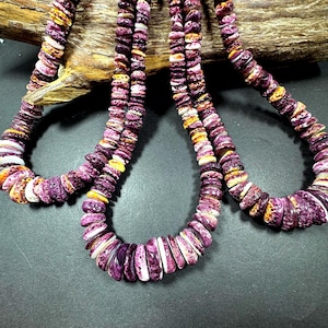 AAA natural spiny oyster shell bead . great quality . beautiful natural dark purple color. not treated .excellent quality spiny shell beads