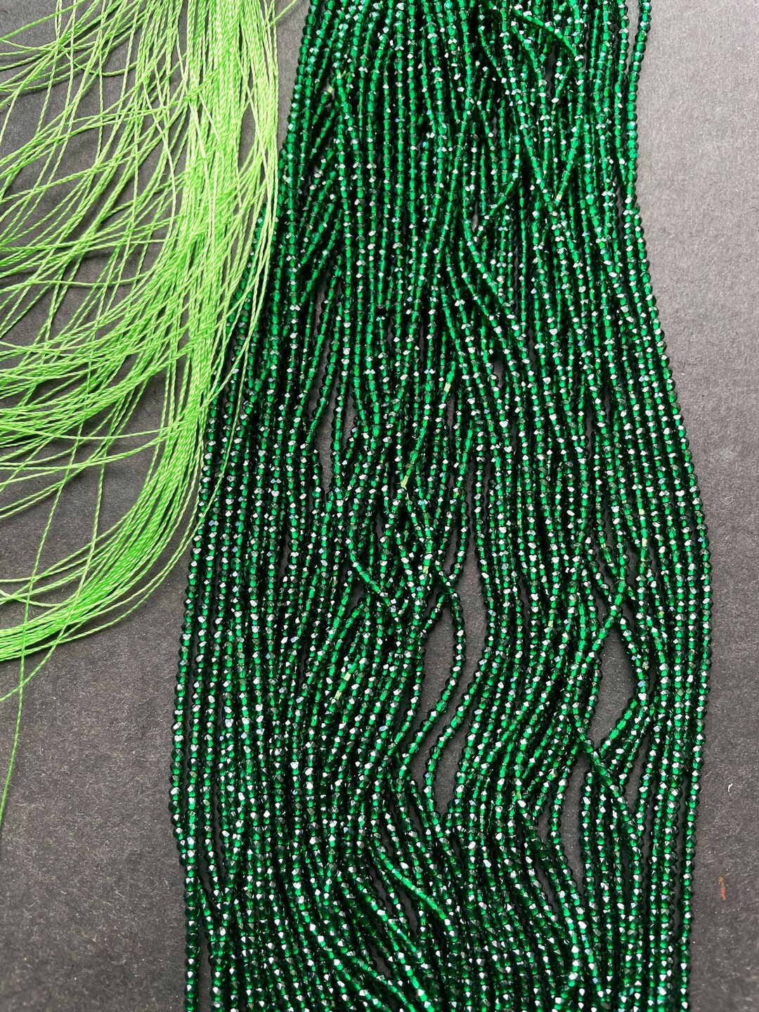 Beautiful Crystal Glass Beads. 2mm Faceted Round Bead. Real Nice