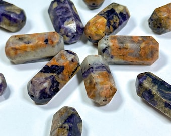 NATURAL Crazy Lace Agate Gemstone Bead 27x12mm Barrel Shape Bead, Beautiful Purple Orange Color Crazy Lace Agate Gemstone Loose Beads