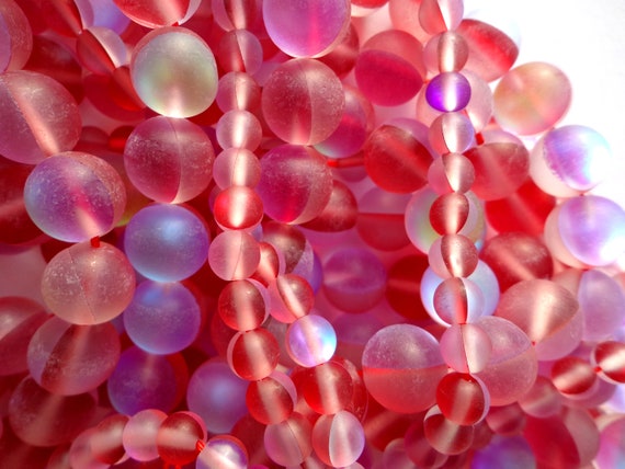 Mermaid Beads 8mm Round Matte Clear (approx. 23 beads/strand)