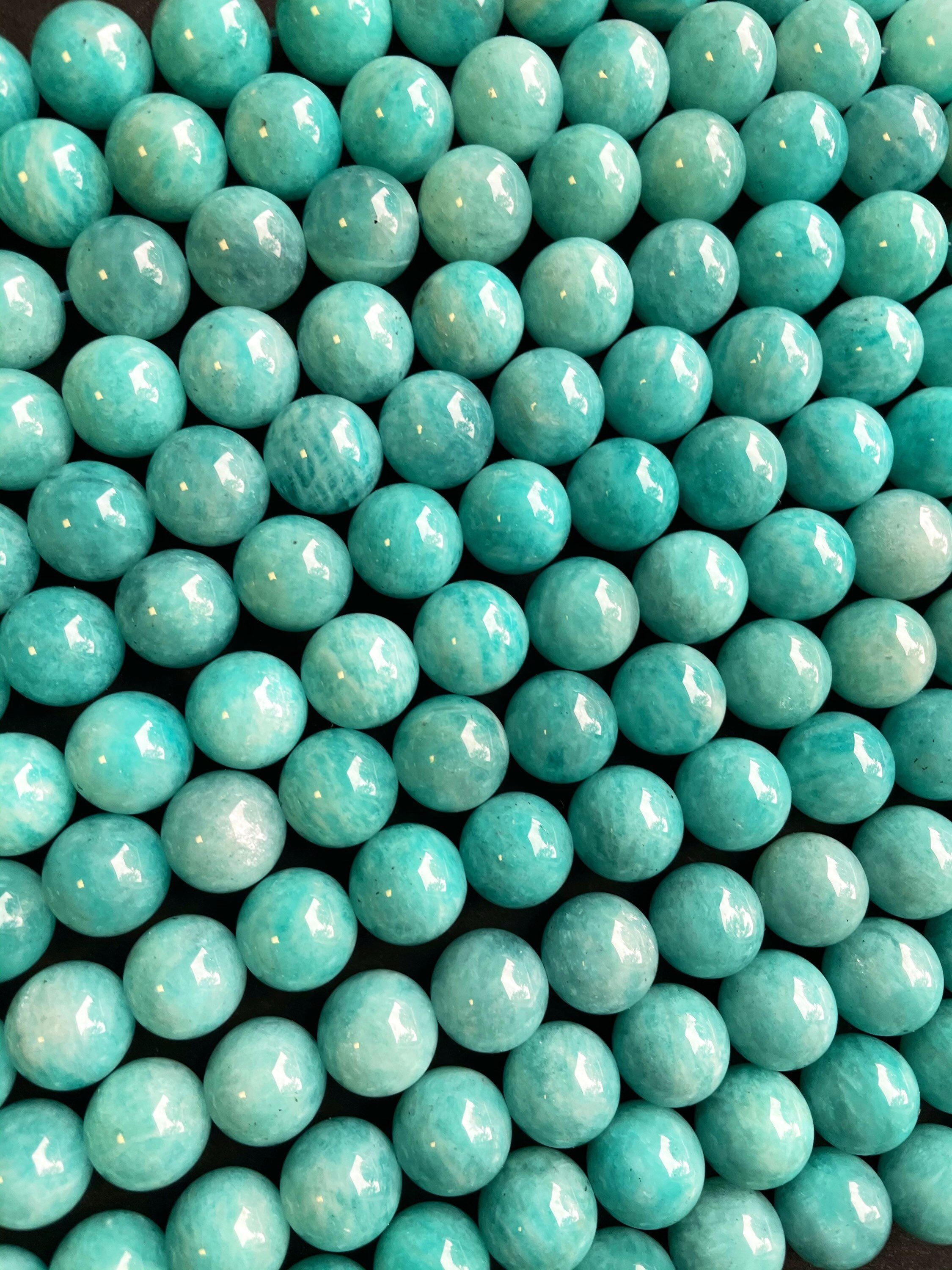 AAA Natural Russian Amazonite. 6mm 8mm 10mm 12mm Round Bead. Gorgeous ...