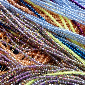 Bulk! 2000Beads Multi-Color Crystal, 3mm Rondelle Chinese Crystal Beads, Spacer Glass Beads, Wholesale price, Great for JEWELRY making!