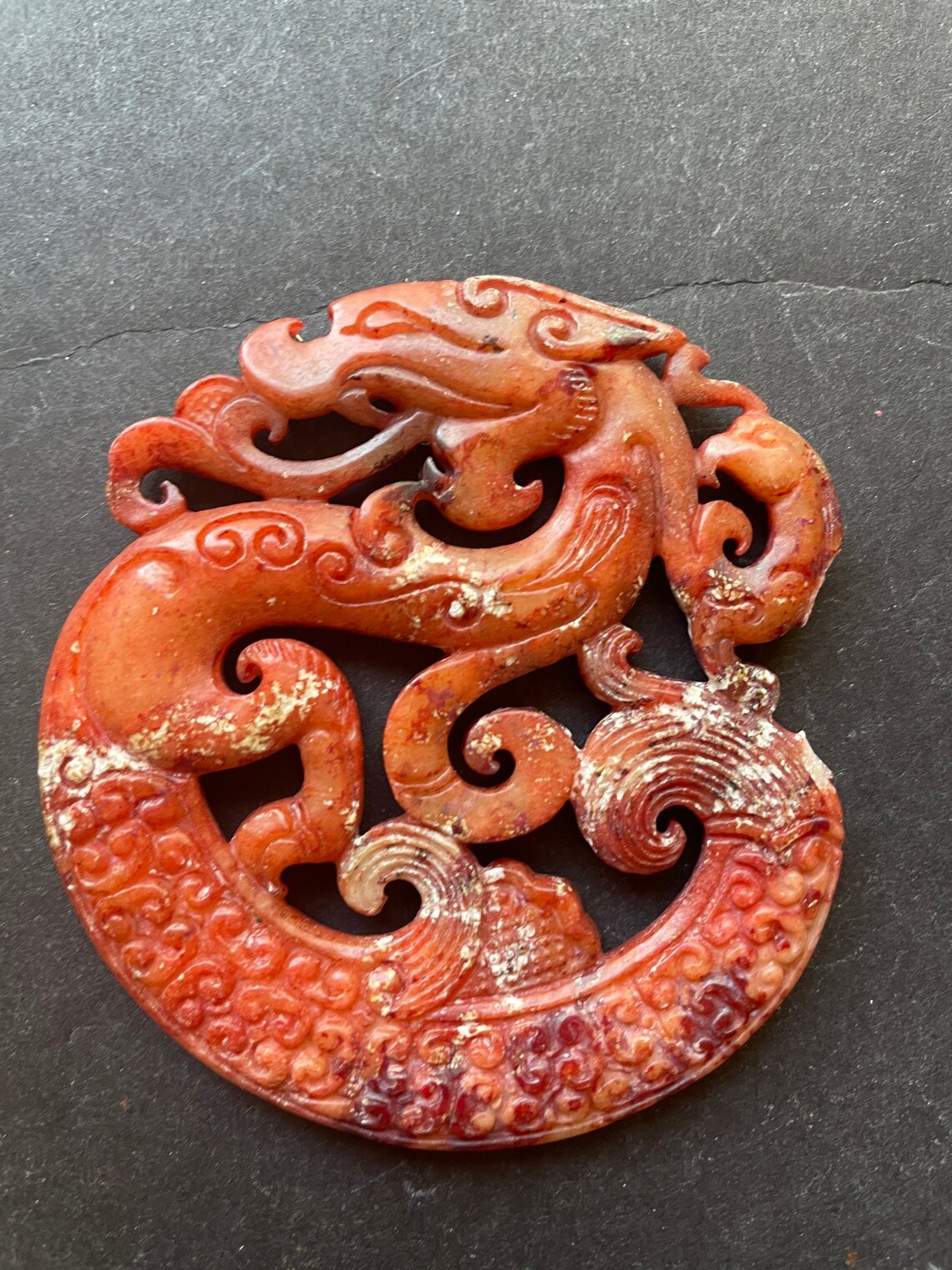 Natural jade pendant. Handmade carved jade pendant. Great Etsy