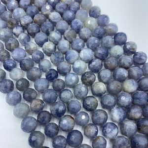 Iolite 11-12mm Round Faceted 100% Natural
