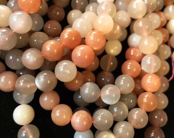 Natural Multi Moonstone Gemstone Beads Multi Moonstone Smooth Wheel Shape Beads Total 5 Strands of 13 Inch In The Lot SKU#156421 8-11mm