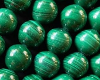 14mm Genuine Green Malachite Gemstone Bead/Ball/Sphere 925 Sterling Silver Pendant
