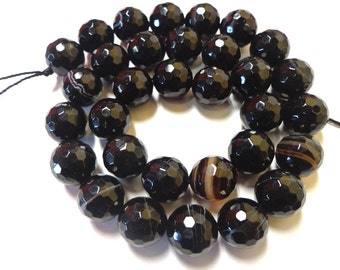 Beautiful Faceted Black Agate