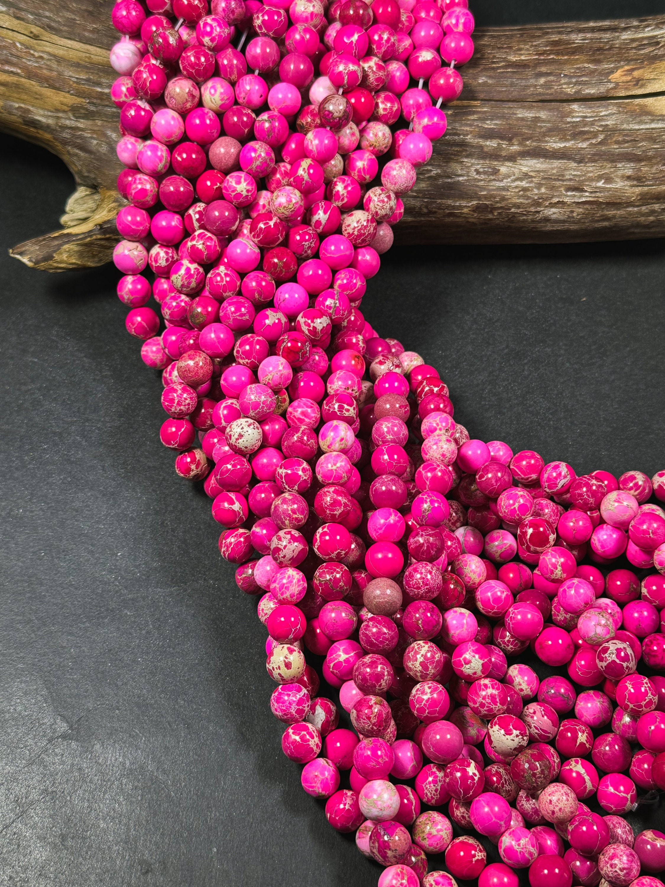 Natural Sea Sediment Jasper Gemstone Bead 4mm 6mm 8mm 10mm Round