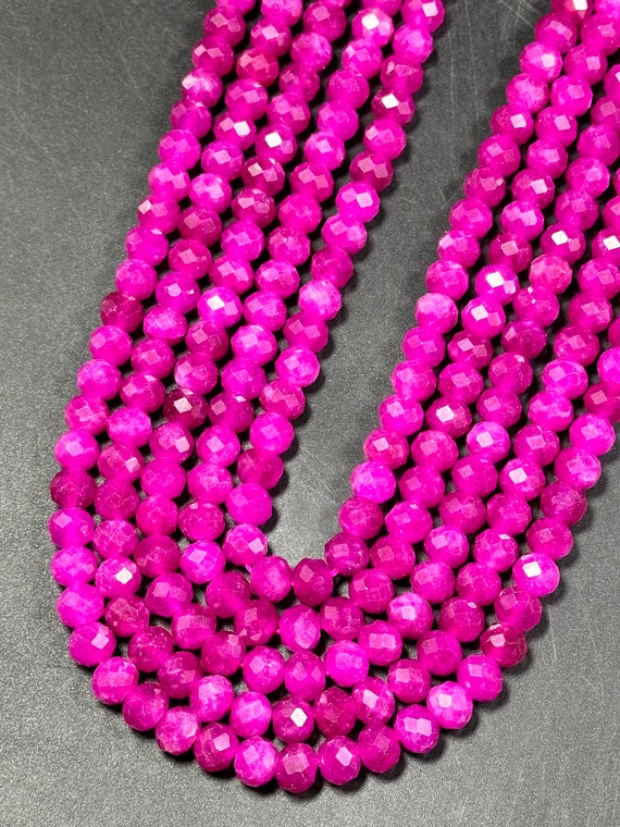 AA NATUREL Ruby Quartz Gemstone Perle à facettes 6x5mm 8x6mm Forme  Rondelle, Magnifique Couleur Rose Rouge Ruby Quartz Gemstone Perle, Grande  Qualité -  France