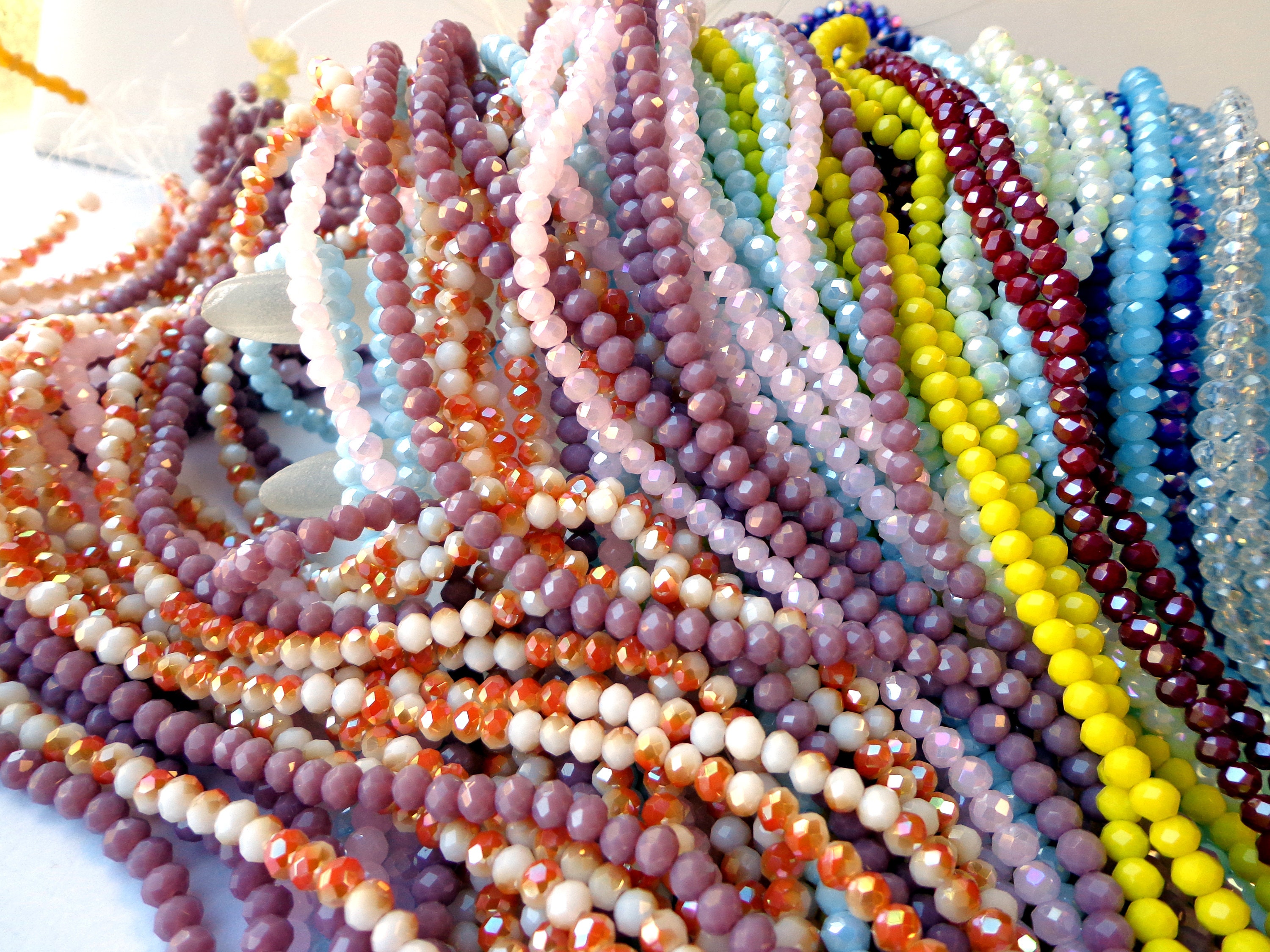 Bulk 1350 Beads Multi color Crystal 4mm Rondelle Chinese Crystal Beads Spacer Beads Glass Beads Wholesale Price. Great for JEWELRY Making Etsy Canada