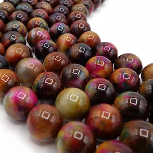 AAA Natural Gemstone bead multi Color Tiger Eye bead 6mm 8mm 10mm 12mm Round Beads Full Strand 15.5 “ Not treated! Great for jewelry making