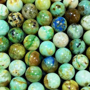 AAA natural chrysocolla gemstone bead. 8mm 10mm round bead . Gorgeous natural green blue color chrysocolla gemstone bead. High quality bead