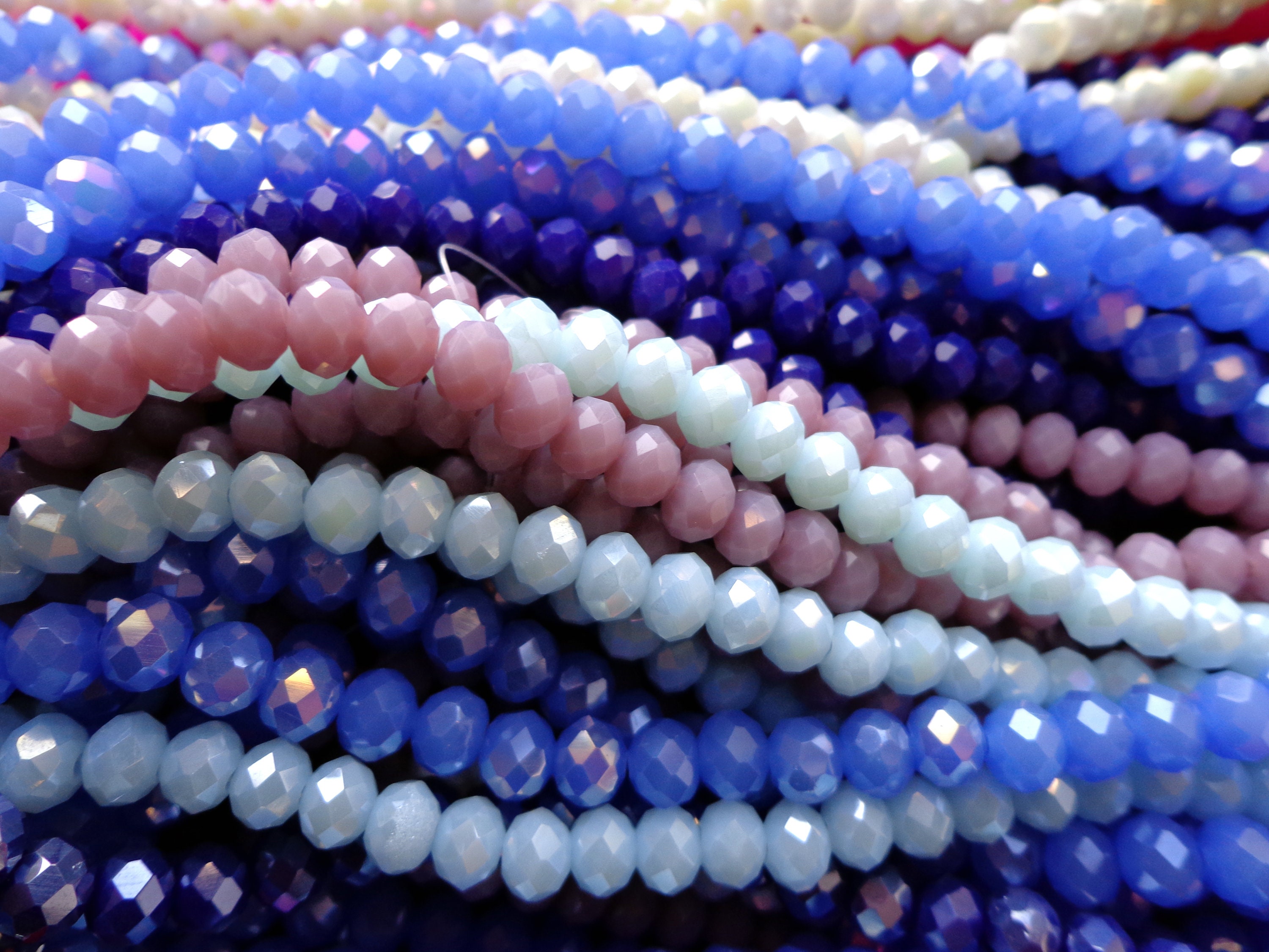 Tetutor Crystal Beads, 800 Pcs Glass Beads Bulk, Large, AB color