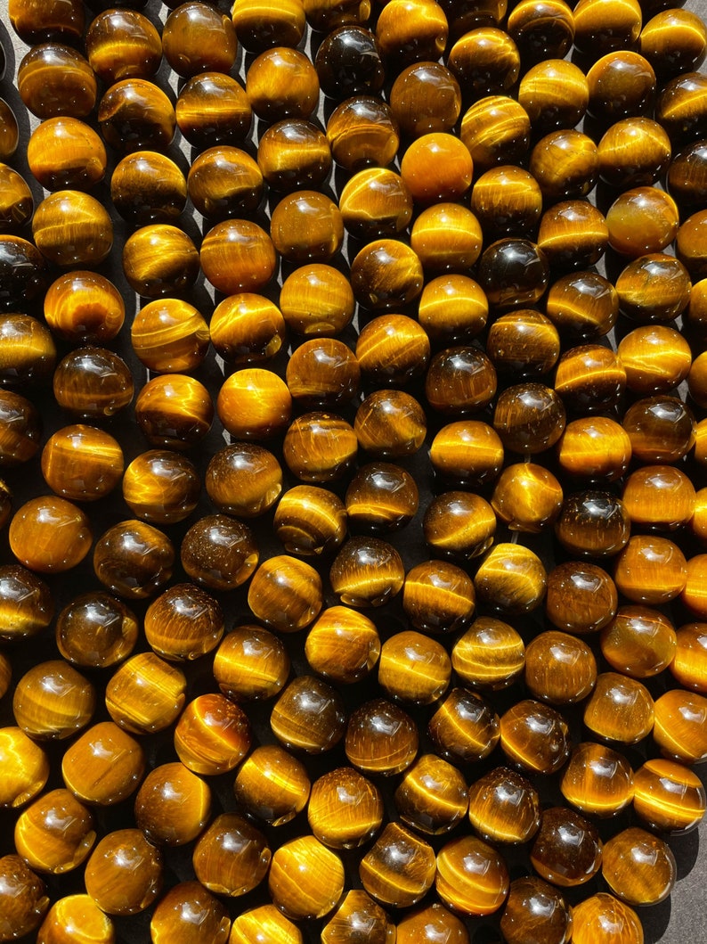 AAA Natural tiger eye stone bead . 4mm 6mm 8mm 10mm 12mm round bead. Gorgeous golden brown color tiger eye . Great quality gemstone . 15.5 image 9