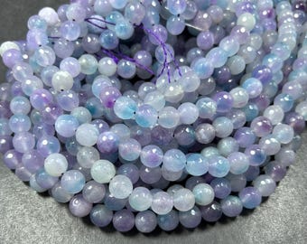 Perline Di Pietra Preziosa Sfaccettata Rotonda Di Rodonite Da 4 Mm, Filo Completo Da 16" Di Pietre Naturali / NSF4-15 - Italia - Foto 6