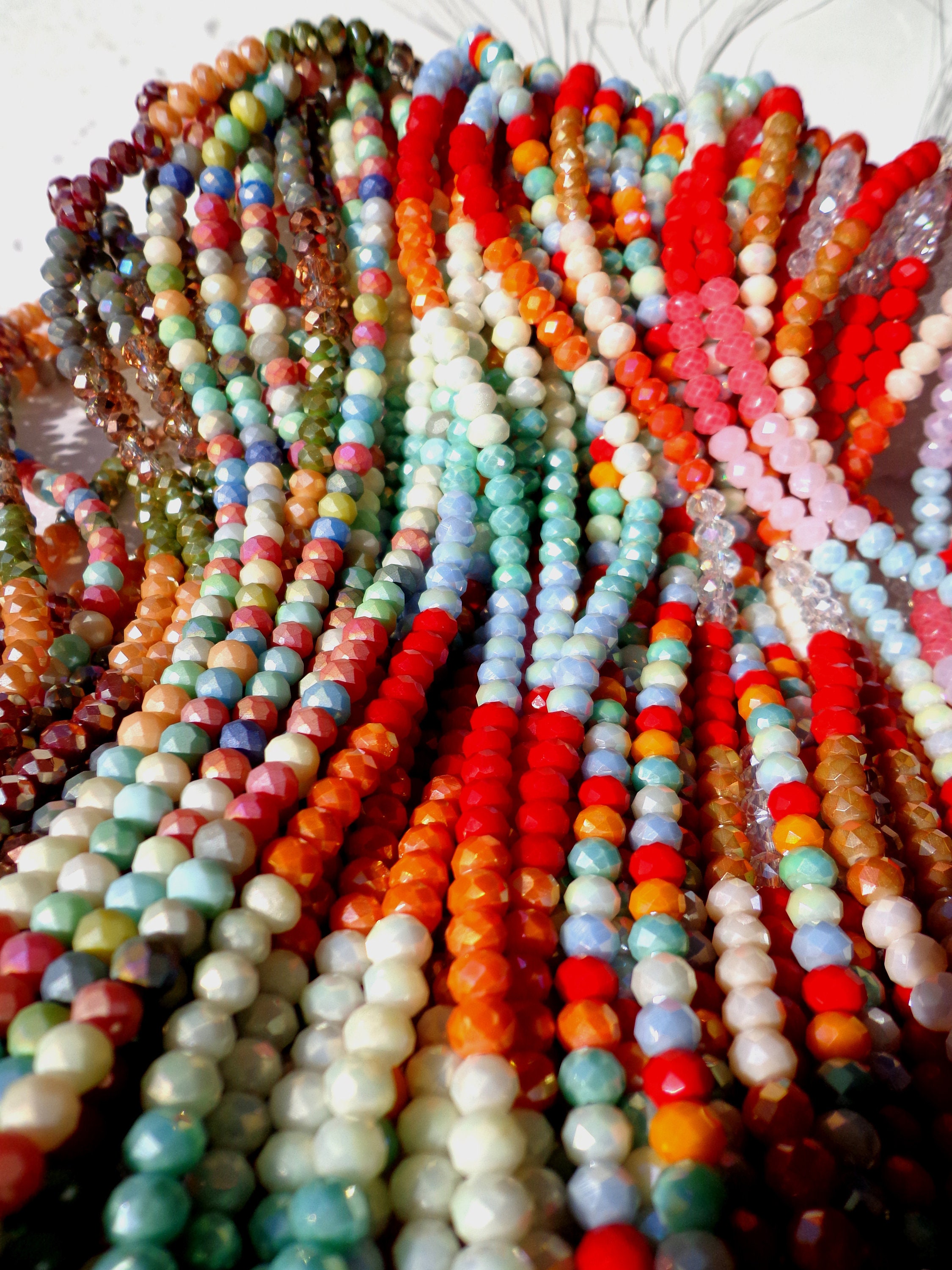 200Pcs 4mm Glass Beads Round Crystal Beads Colorful Spacer Bead For  Bracelet Jewelry Making DIY