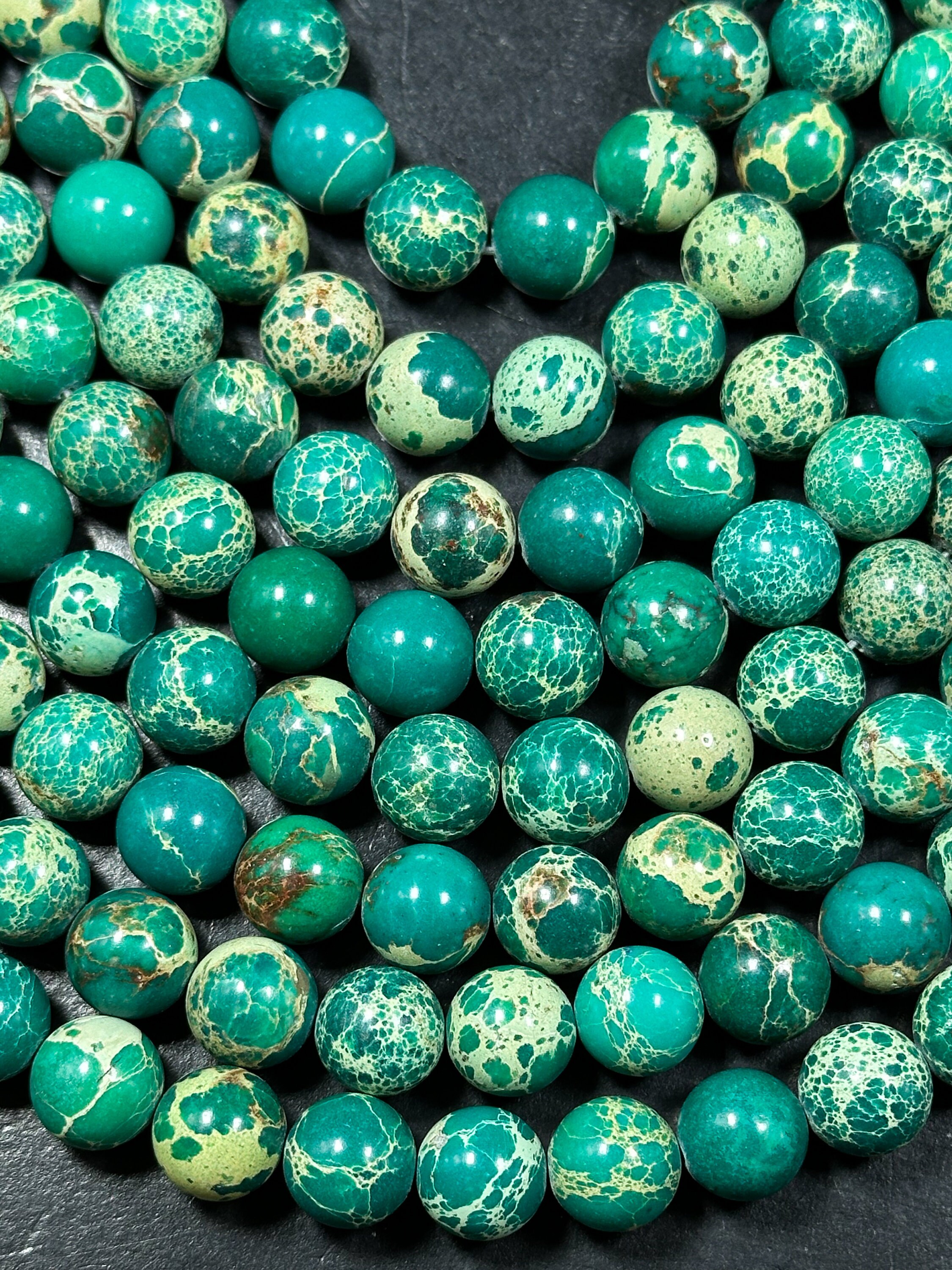 Jesper Color Natural Sea Sediment Jasper Gemstone Bead 6mm 8mm 10mm Round Beads ...