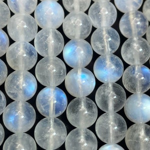 Round 8mm White Rainbow Moonstone Beads, Beads For Necklace, Ring At ₹ 870/piece In Pune - Foto 7