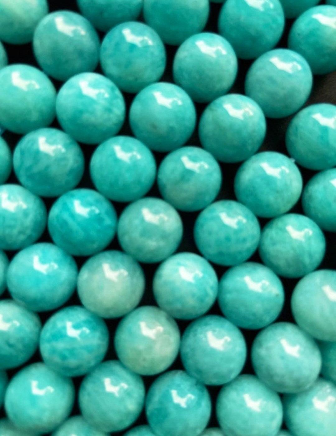 AAA Natural Russian Amazonite. 6mm 8mm 10mm 12mm Round Bead. Gorgeous ...