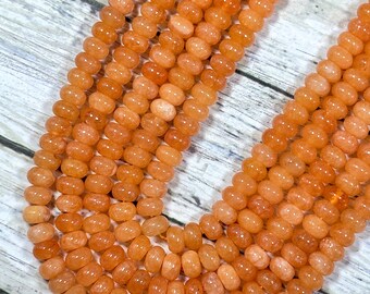 Giada Colore Arancione Ovale Piatto Sfaccettato Pietre Dure In Filo Gioielli | Sara Jewelry - Foto 2