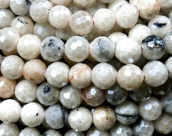 Mystic Natural Pink White Opal Gemstone Bead Faceted 6mm Round Bead, Beautiful Natural White Pink Color Mystic Opal Beads, Full Strand 15.5"