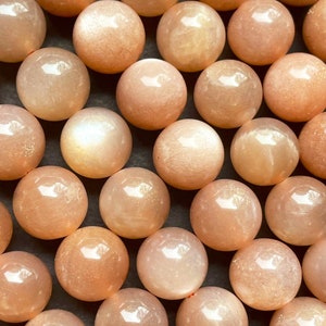 AAA Natural peach moonstone bead 5mm. 6mm 8mm 10mm round bead. Beautiful natural orange brown color moonstone bead . Full  strand 15.5”