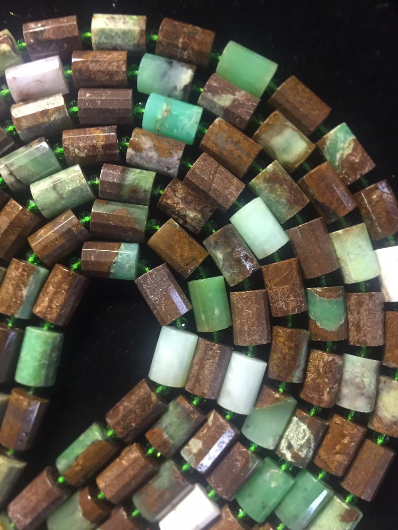 Gemstone beads 10x14mm tuba shape chrysoprase beads Natural chrysoprase beads Great for jewelry making Full strand 16\u201d