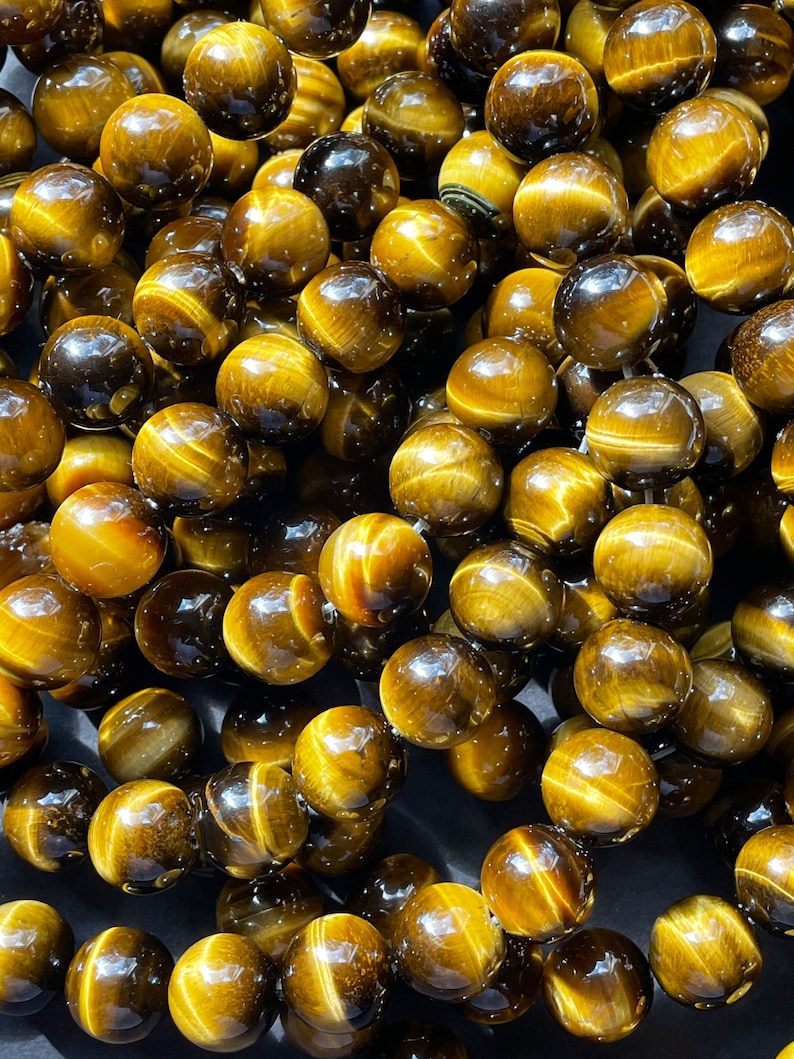 AAA Natural tiger eye stone bead . 4mm 6mm 8mm 10mm 12mm round bead. Gorgeous golden brown color tiger eye . Great quality gemstone . 15.5 image 8