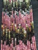 AAA Natural tourmaline multi color gemstone beads 3.8x2.7mm Rondelle faceted bead . Full strands 15’5 . Great for jewelry making . 