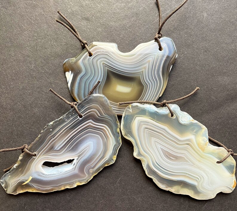 Natural Botswana agate stone pendant Beautiful freedom shape High quality gemstone! Gorgeous natural gray color gemstone pendant