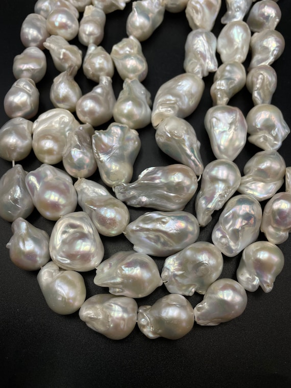 Collana Di Perle Barocche E Tahitiane In Oro Giallo 18 Carati, Bianco, Grigio E Oro In Vendita Su Italia - Foto 6