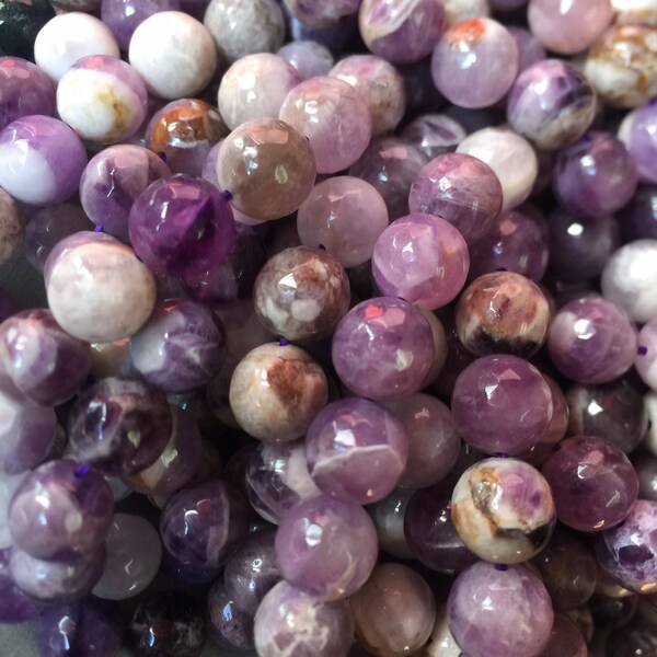 Natural amethyst flower beads . Natural gemstone beads . Gorgeous natural amethyst stone color . Great for jewelry making ! Full strand15.5”