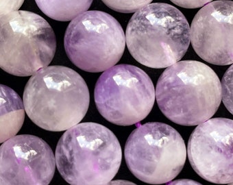 Natural lavender jade stone bead. . 6mm 8mm 10mm 12mm round bead . Gorgeous purple color gemstone bead . Great quality. Full strand 15.5”