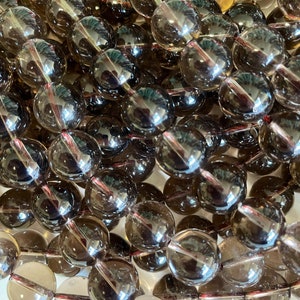 AAA Natural smoke quartz stone bead 4mm. 6mm 8mm 10mm 12mm round bead. Beautiful natural smoky brown gemstone bead. Full strand 15.5”