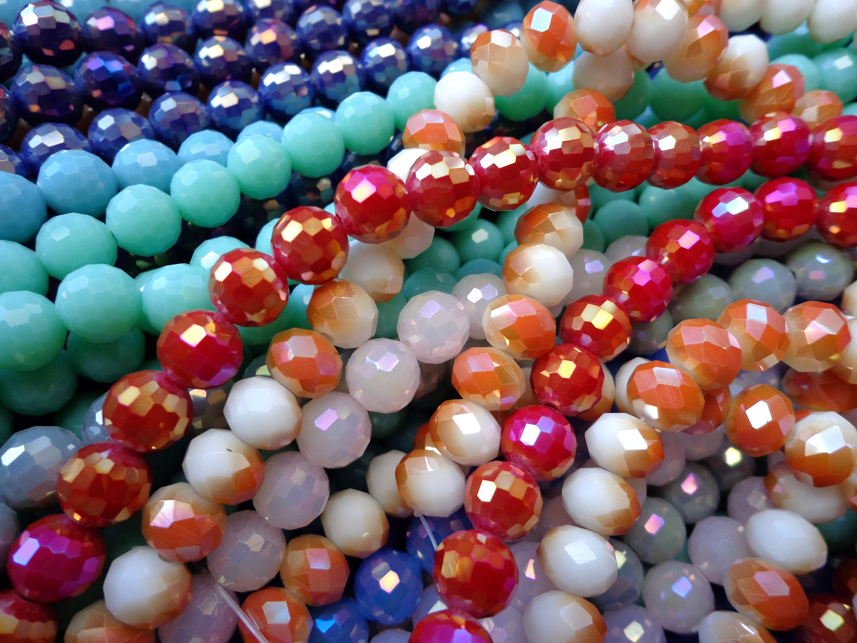 Bulk 550 beads MultiColor Crystal 8mm Round Chinese Crystal Etsy