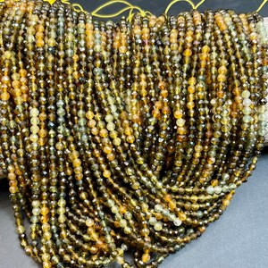 Perle En Apatite Olive Facettée - Pierre Naturelle 15-20mm - Idéal Pour La Création De Bijoux