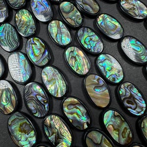 Natural abalone shell beads . oval shape 14x22mm gorgeous natural color . excellent quality . abalone beads