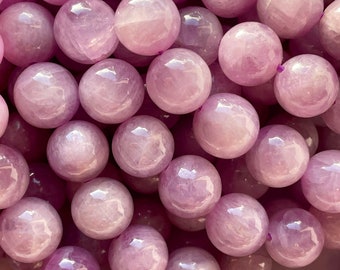 AAA Natural kunzite stone bead. 6mm 8mm 10mm round bead . Gorgeous natural pink purple color kunzite stone bead . Great quality 15.5”