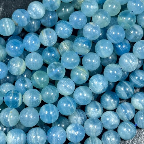 AAA Natural Super Blue Calcite Stone Bead 6mm 8mm 9m10mm round bead. Beautiful natural super blue color.  High quality gemstone beads